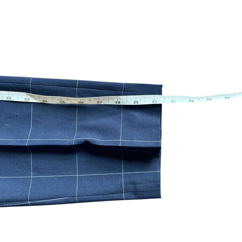 H&M Women's Navy Blue Slim Fit Coupe Pants - Picture 5 of 7